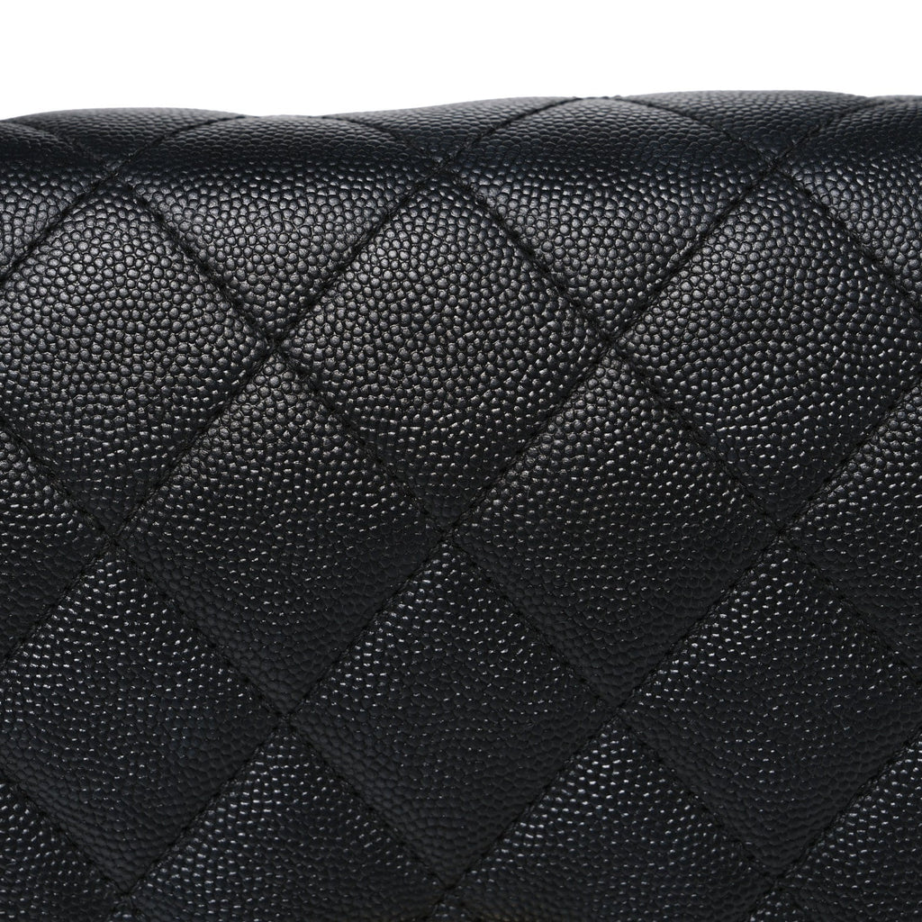 Caviar Quilted Large Business Affinity Flap Black