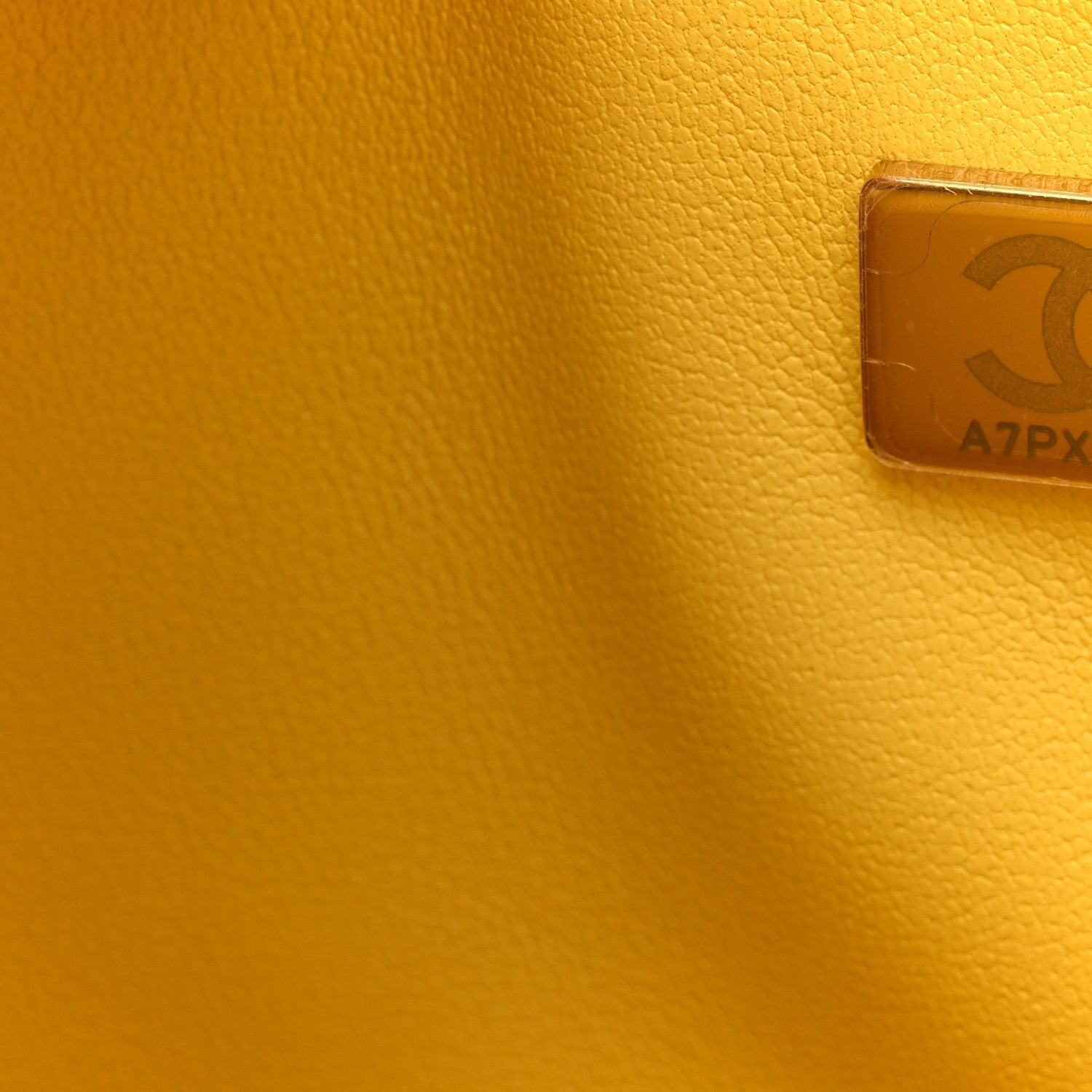 Caviar Quilted Medium Double Flap Yellow