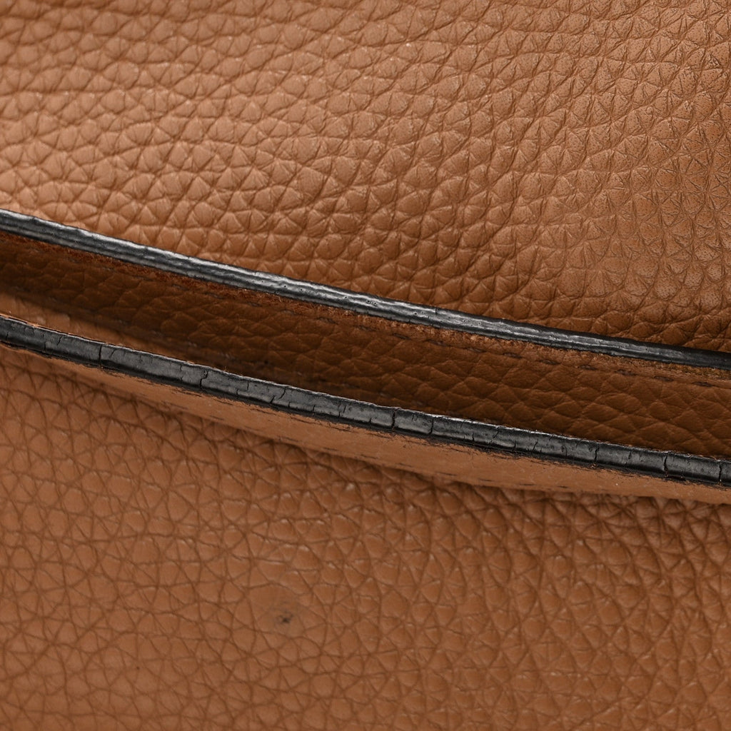 Pebbled Calfskin Small Soho Disco Bag Camelia