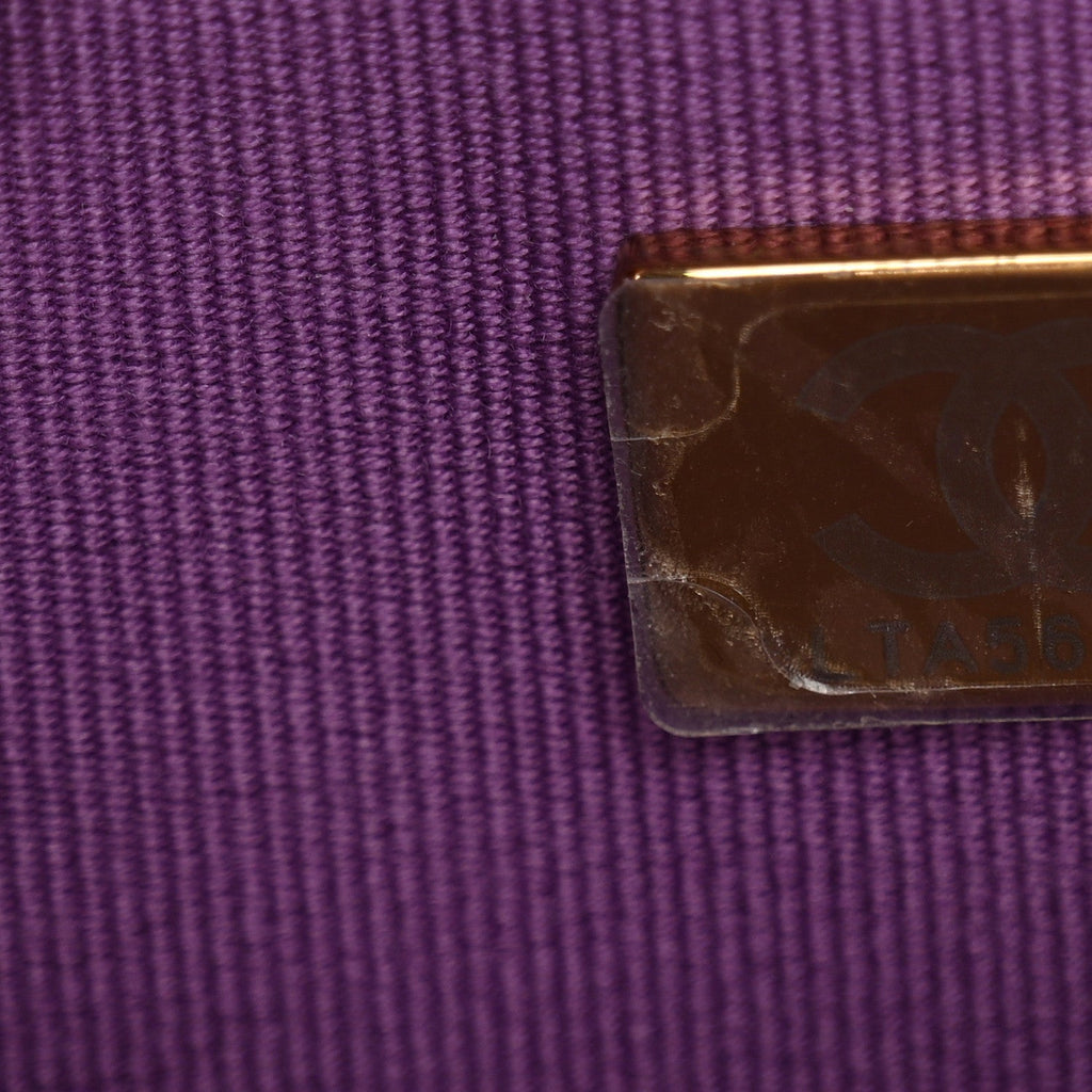 Lambskin Quilted Pick Me Up Wallet On Chain WOC Purple