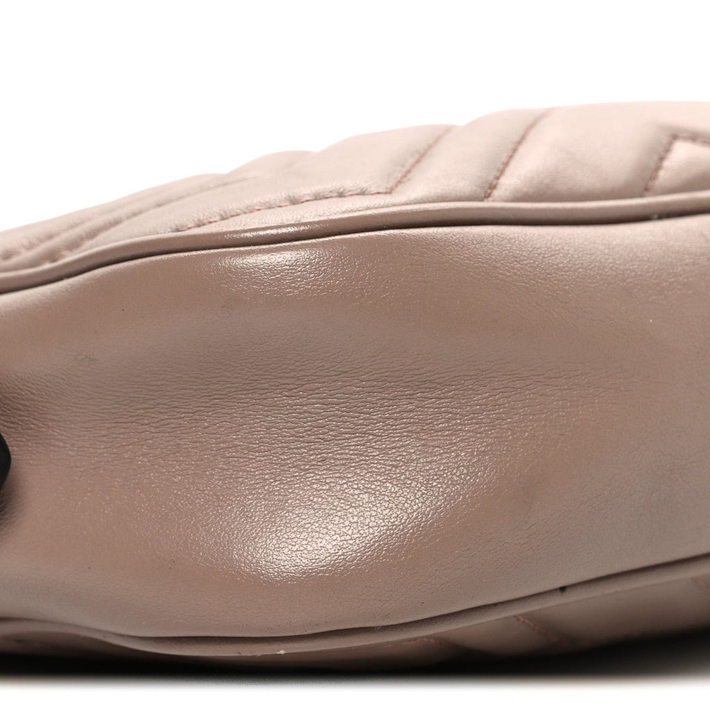 Calfskin Matelasse Mini GG Marmont Chain Shoulder Bag Porcelain Rose