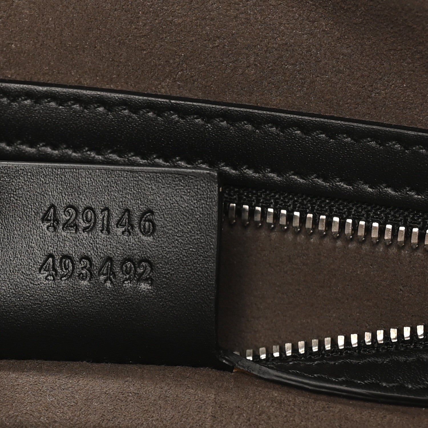 Guccissima Zip Pouch Wristlet Black