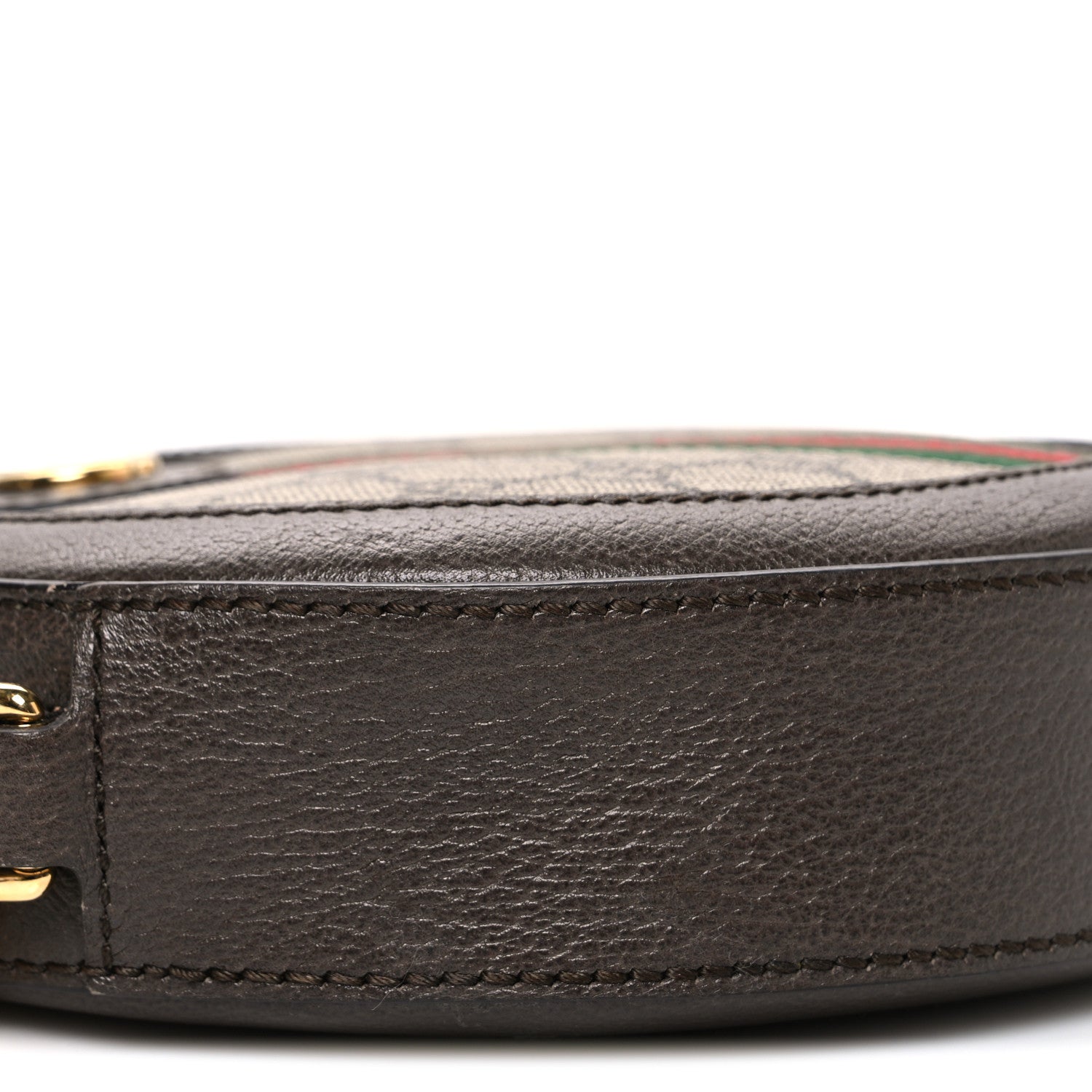 GG Supreme Monogram Web Mini Ophidia Round Shoulder Bag Brown