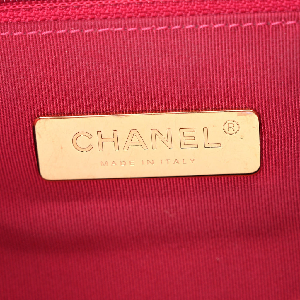 Goatskin Quilted Large Chanel 19 Flap Pink