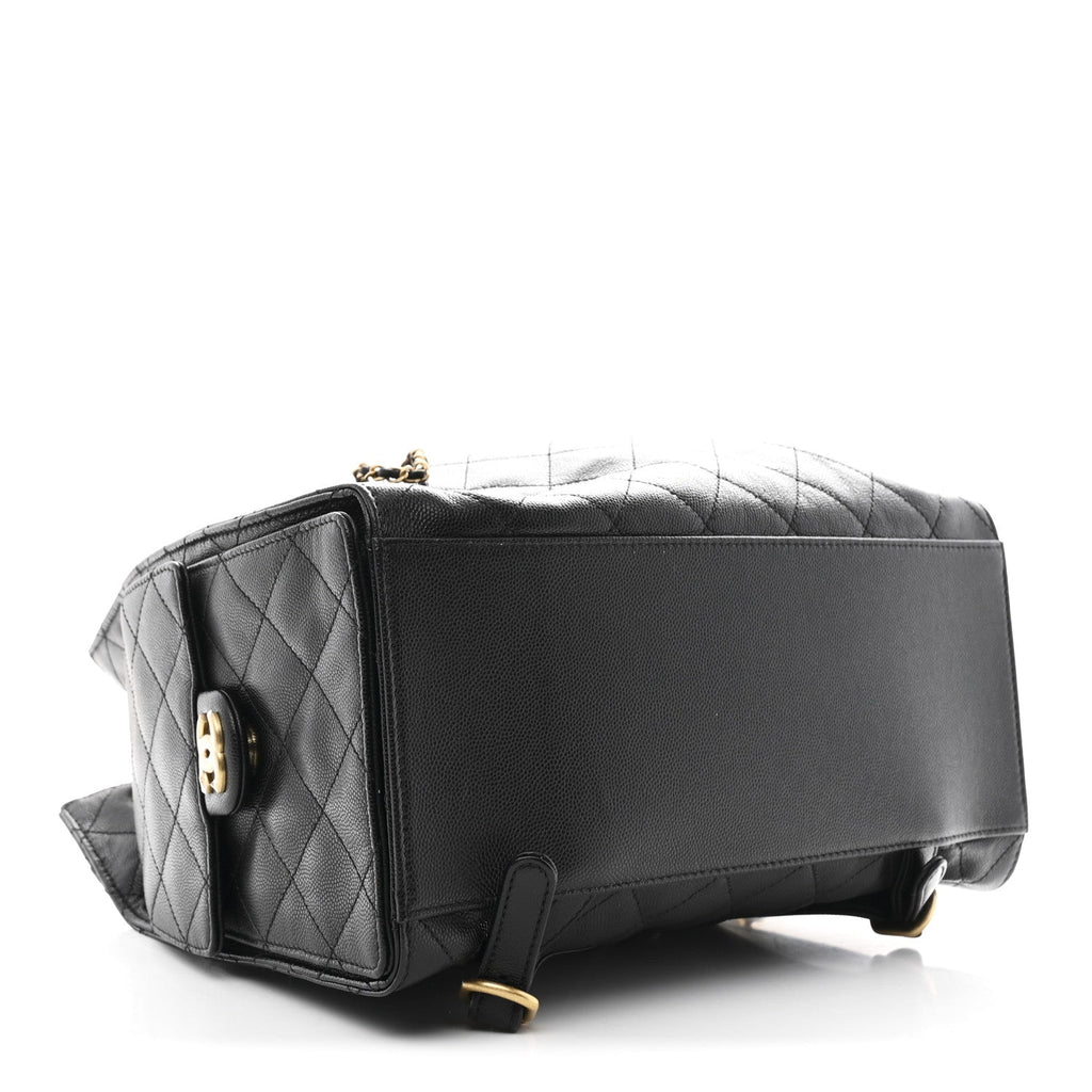 Caviar Quilted Large Chanel 25 Backpack Black