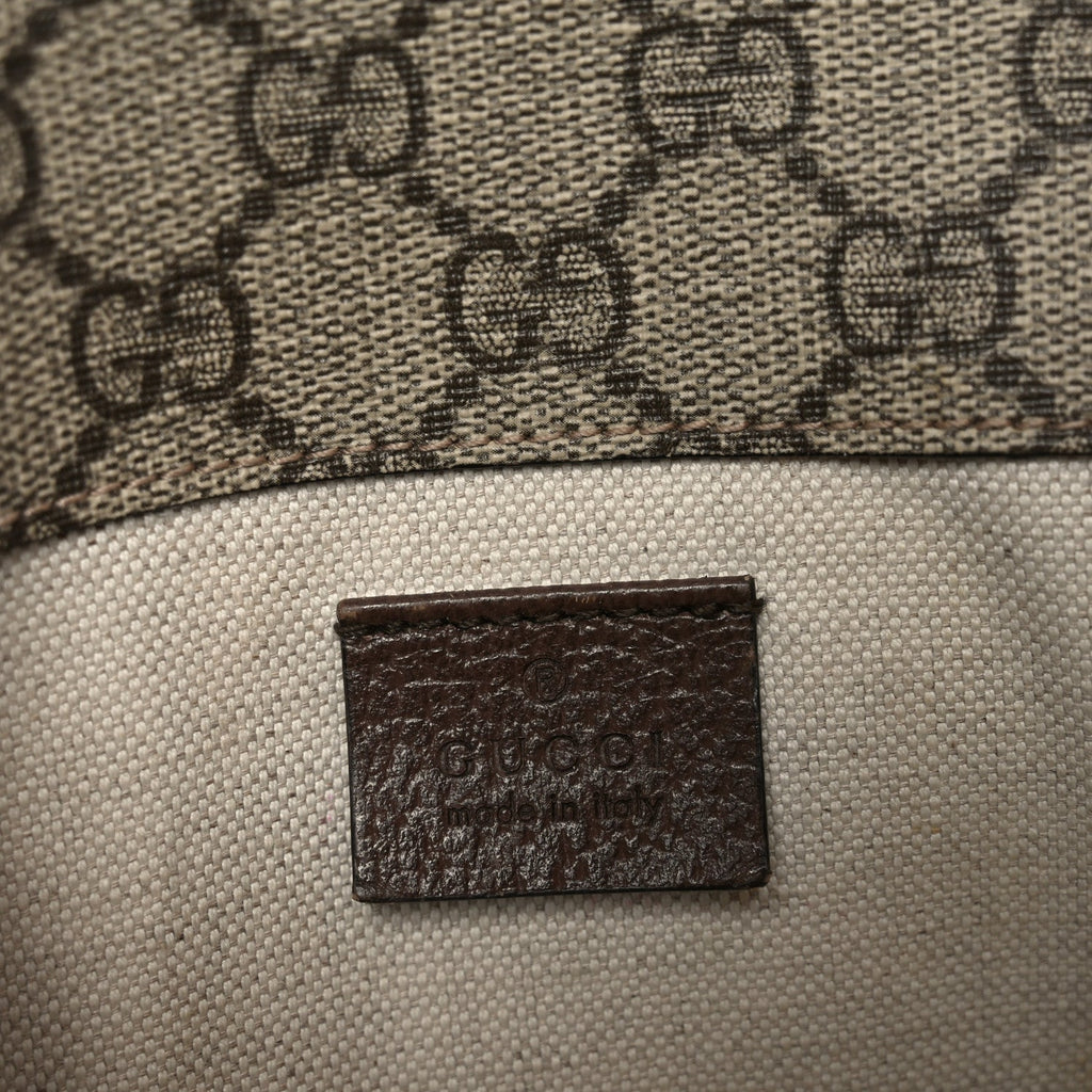 GG Supreme Monogram Neo Vintage Web Belt Bag Brown
