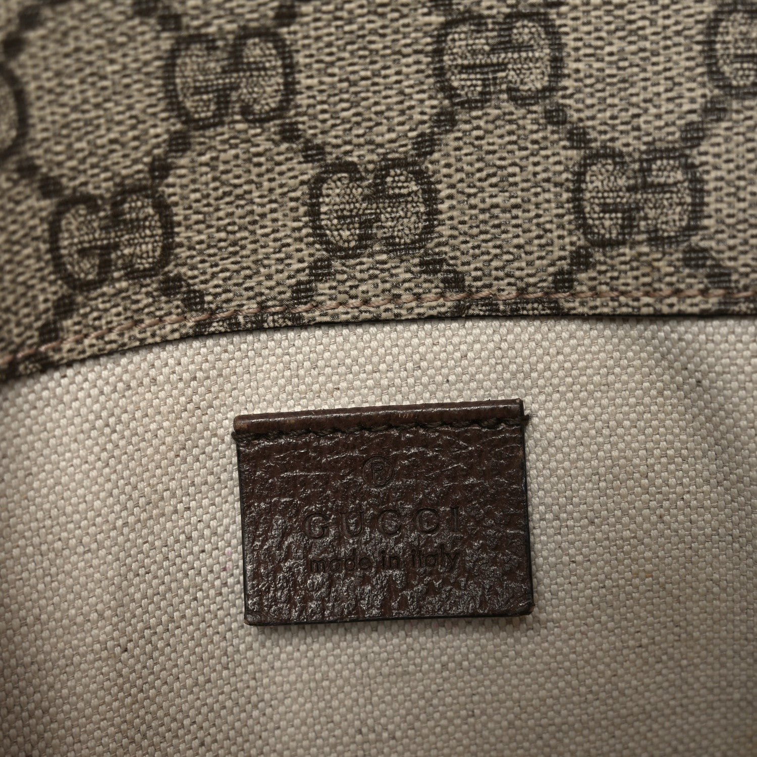 GG Supreme Monogram Neo Vintage Web Belt Bag Brown