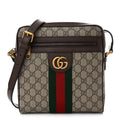 GG Supreme Monogram Web Small Ophidia Messenger Bag Brown
