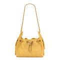 Suede Quilted Mini Chanel 25 Handbag Yellow