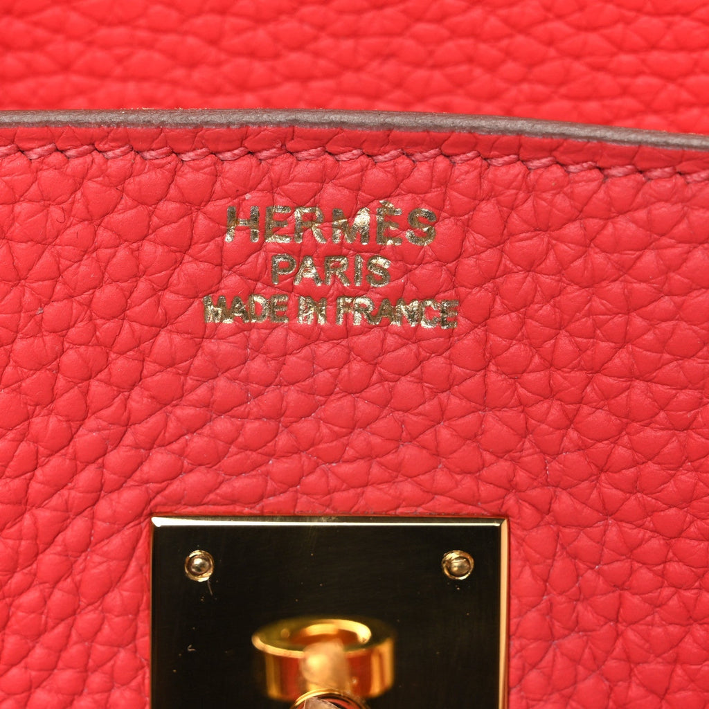 Togo BIRKIN 35 Rouge Pivoine