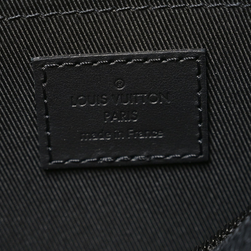 Grained Calfskin Aerogram City Keepall Black