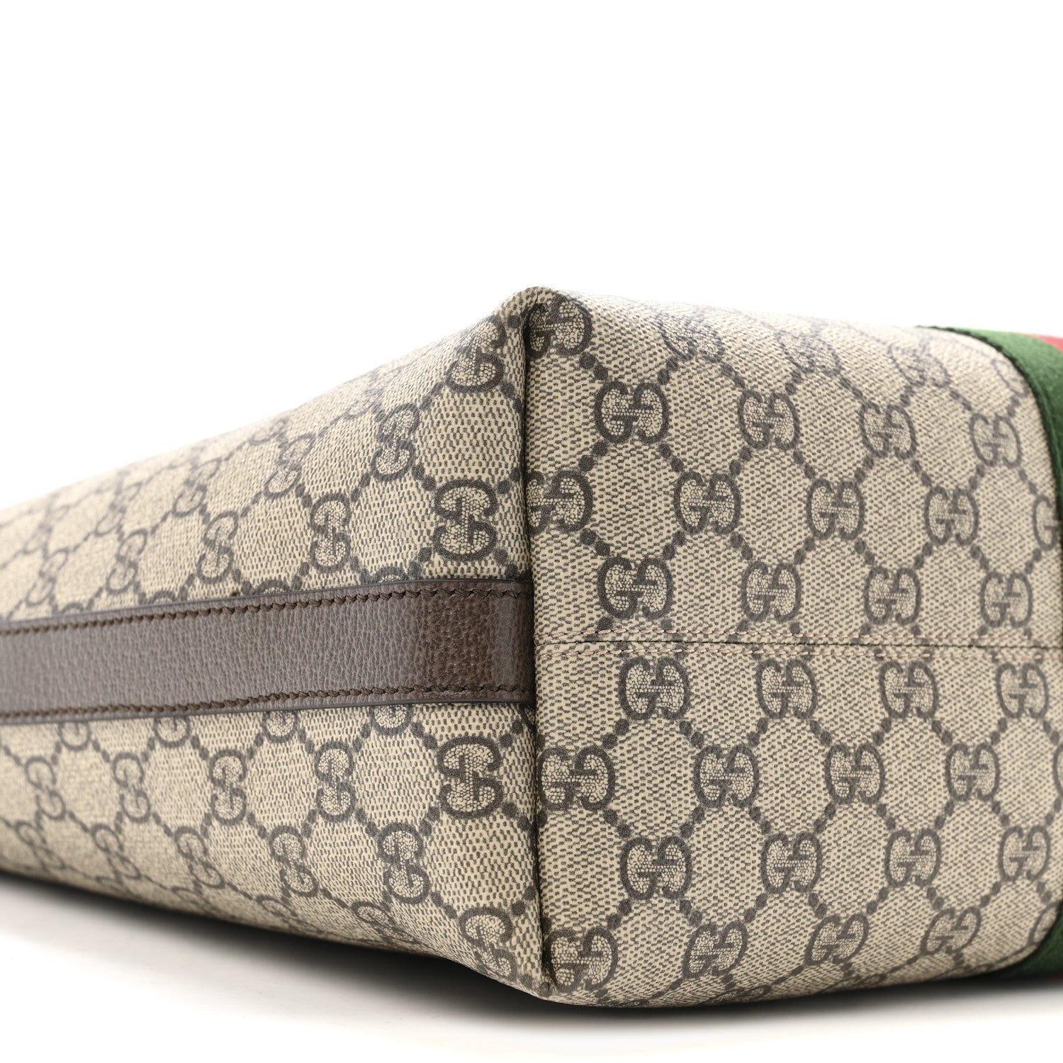 GG Supreme Monogram Medium Ophidia Tote Bag Brown