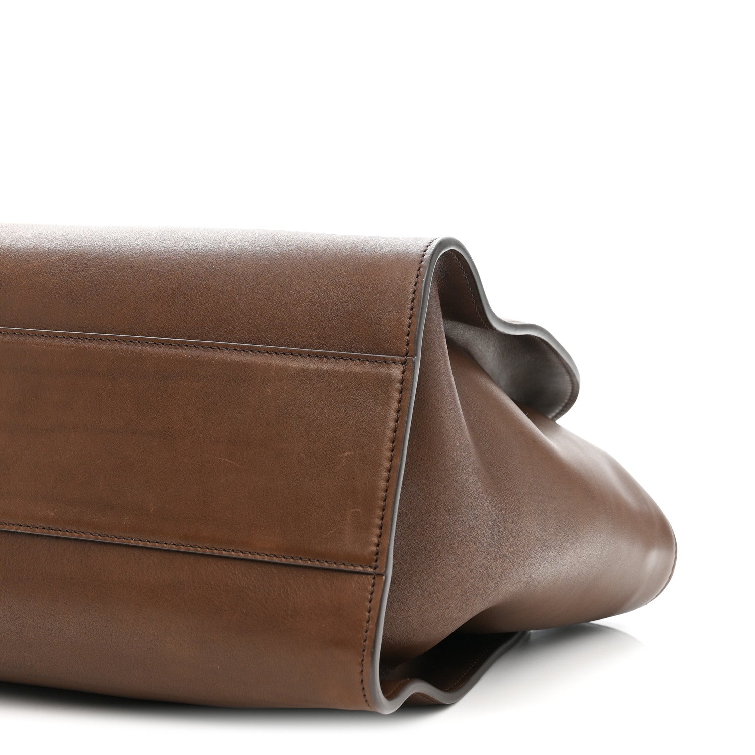 Polished Saddle Calfskin Marlo 14 Deep Brown