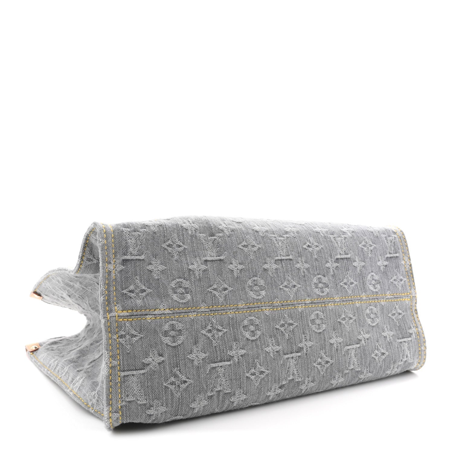 Monogram Denim Onthego MM Washed Grey