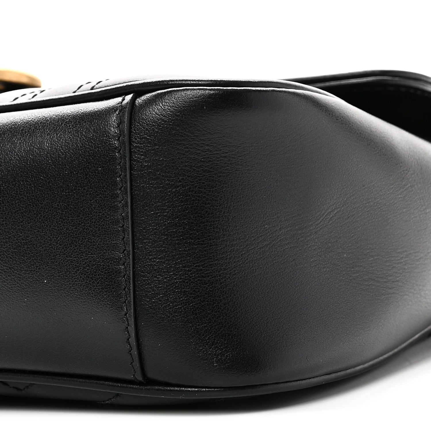 Calfskin Matelasse Small GG Marmont Shoulder Bag Black