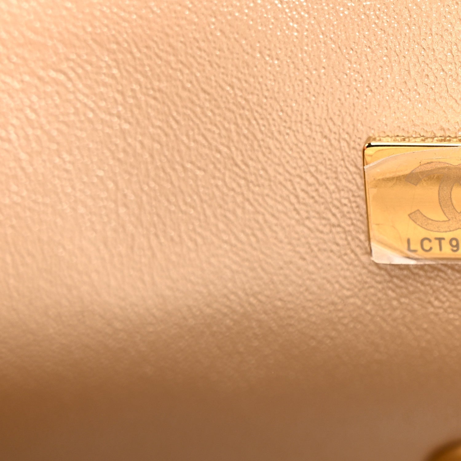 Metallic Goatskin Quilted Mini Rectangular Flap Gold