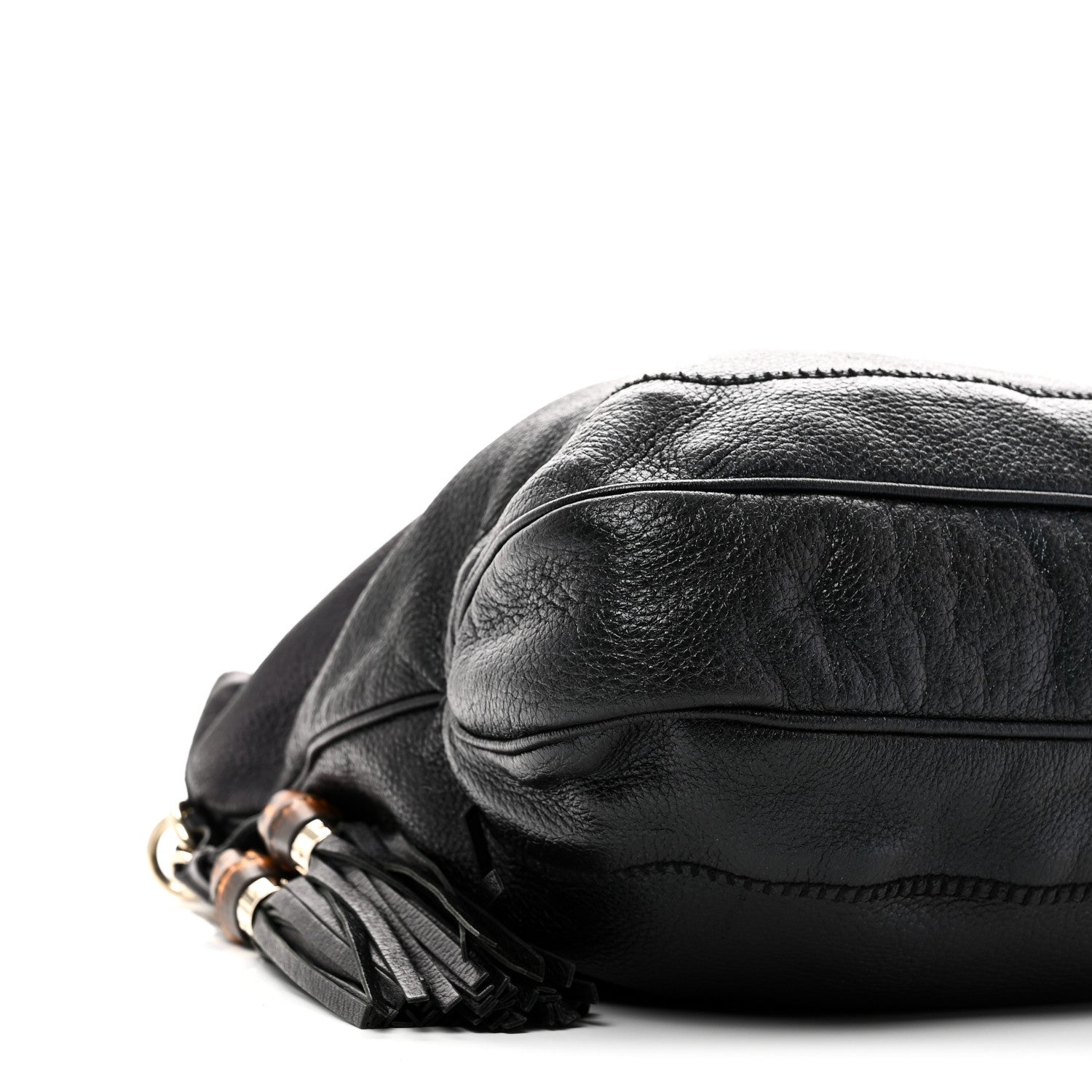 Pebbled Calfskin Medium New Jackie Shoulder Bag Black