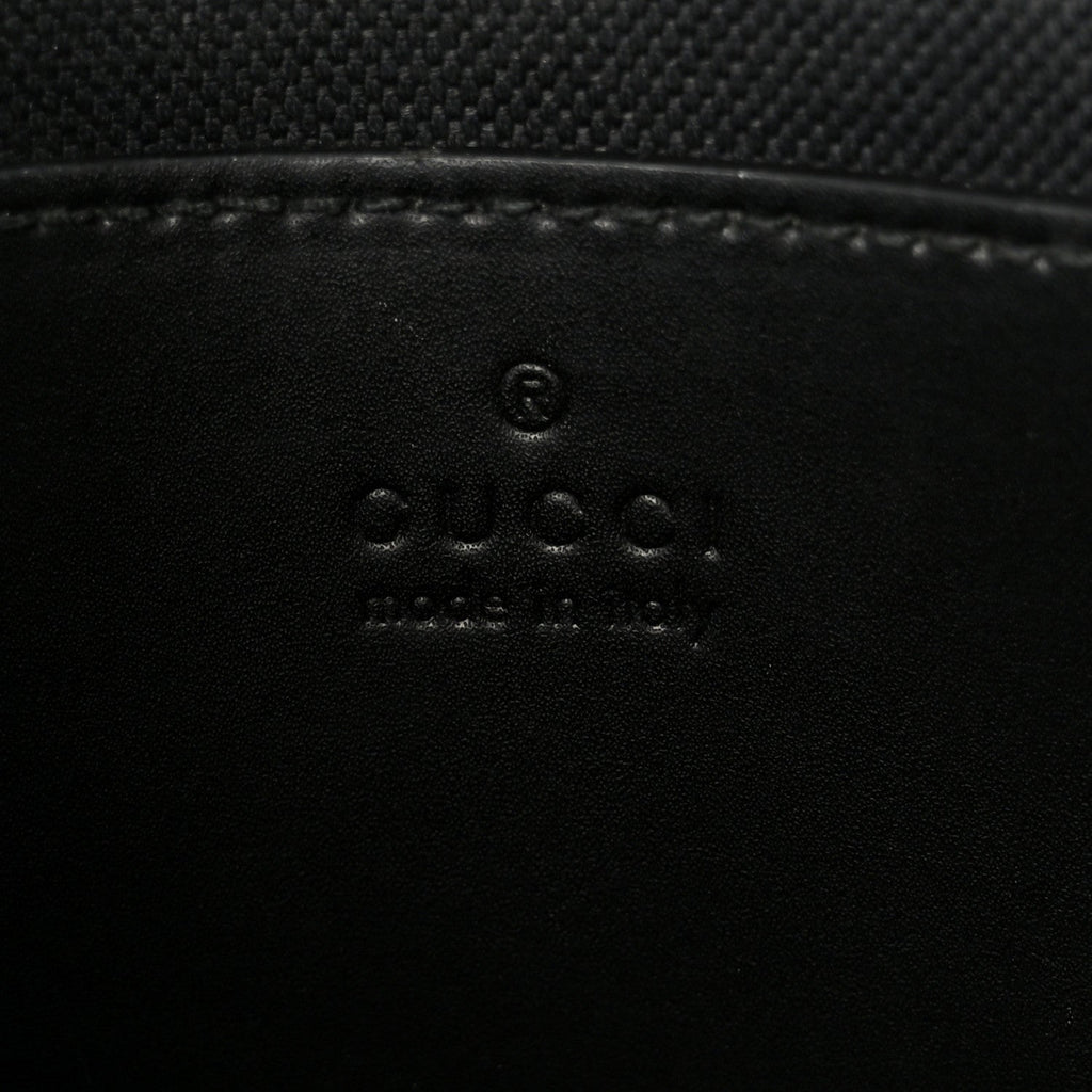 GG Supreme Monogram Web Small Flat Messenger Bag Black Grey
