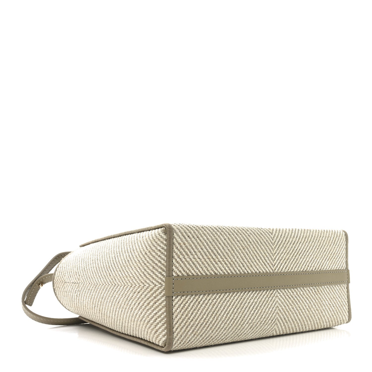 Jacquard Canvas Small Font Tote Ecru