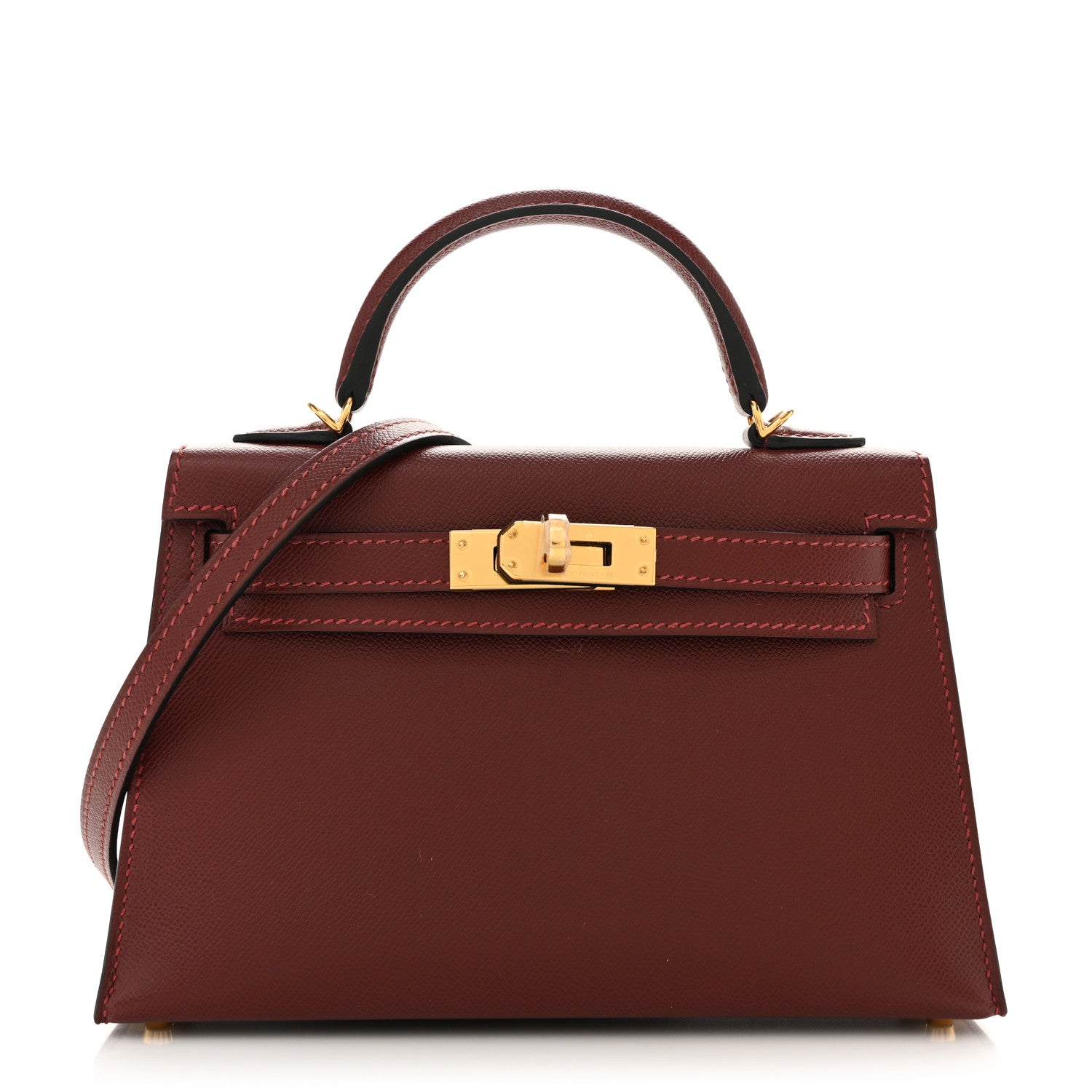 Madame Calfskin Mini Kelly Sellier 20 Rouge H