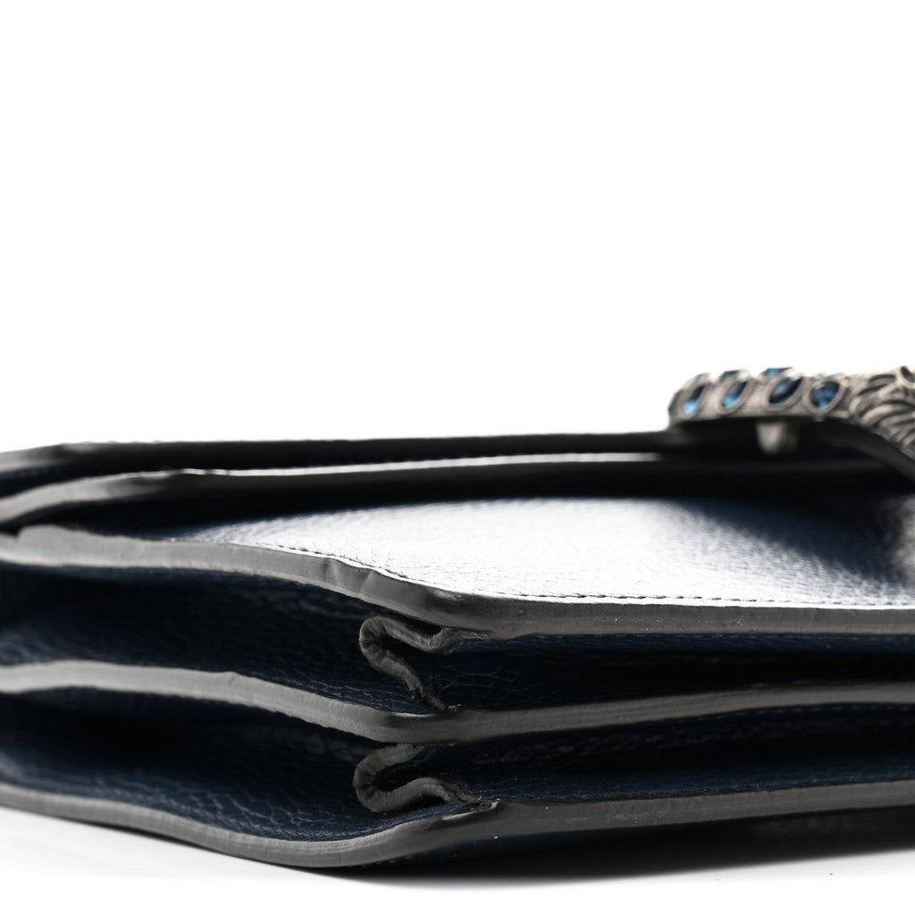 Dollar Calfskin Crystal Small Dionysus Shoulder Bag Blue Agata Montana Sapphire