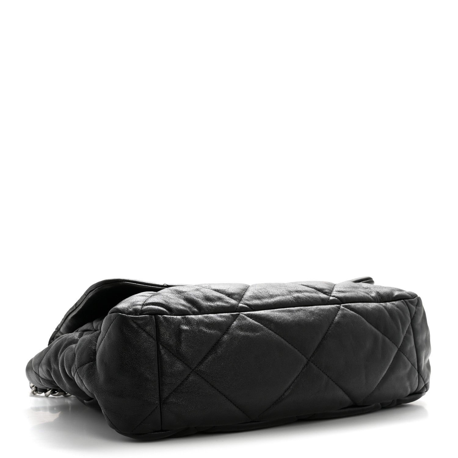 Goatskin Quilted Maxi Chanel 19 Flap Black