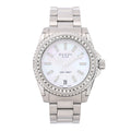 Stainless Steel Diamond Mother of Pearl 32mm Dive Quartz Watch