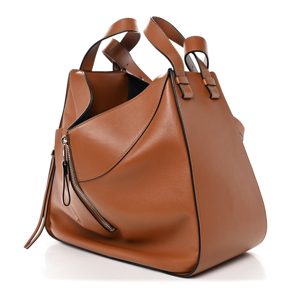 Calfskin Medium Hammock Shoulder Bag Tan