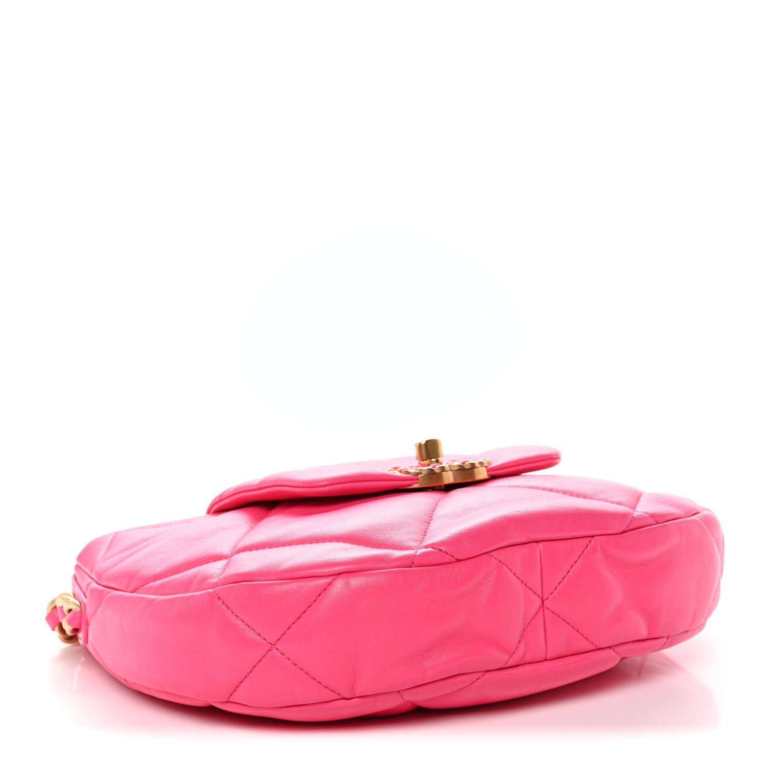 Lambskin Quilted Chanel 19 Hobo Pink