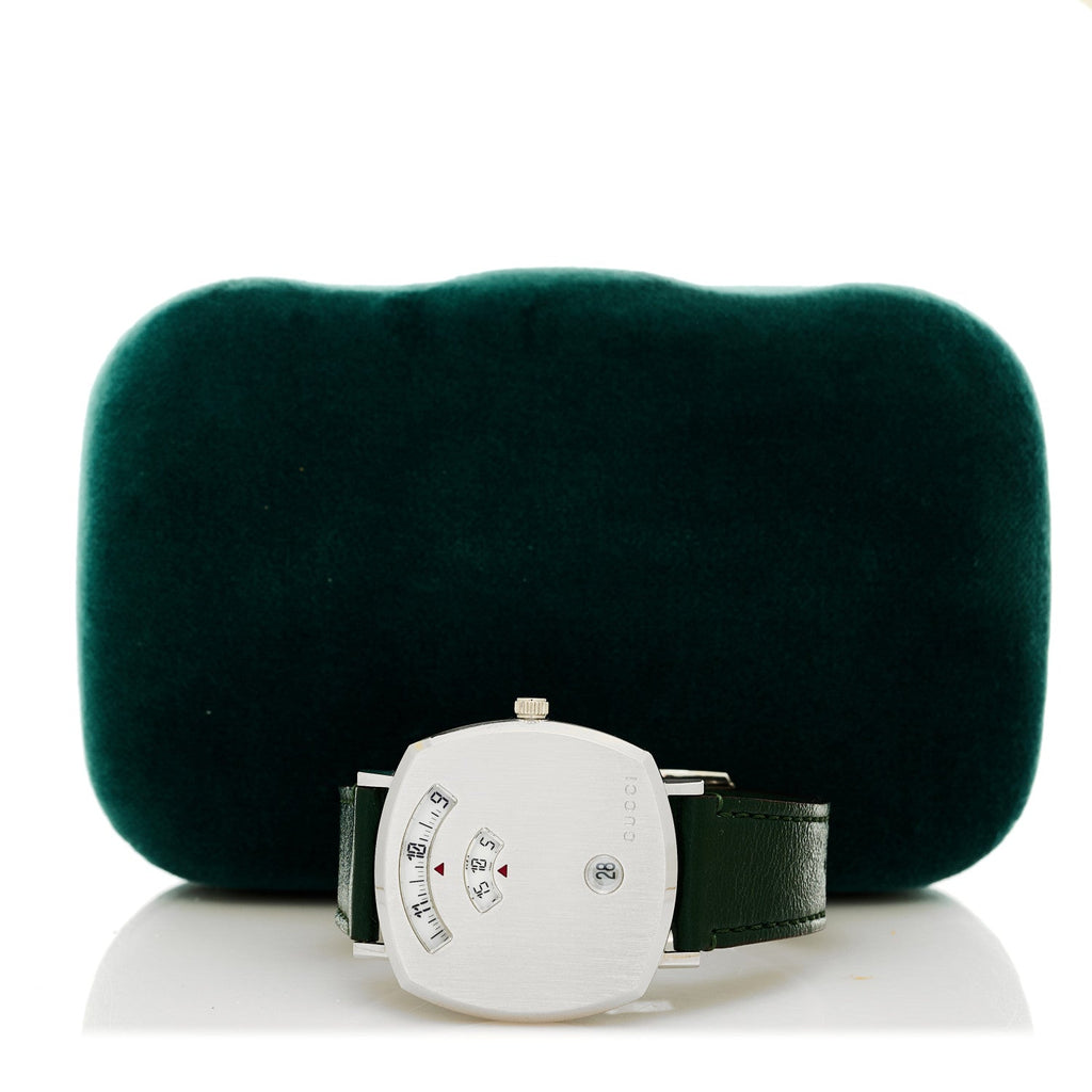 Stainless Steel Calfskin 35mm Grip Quartz Watch Green