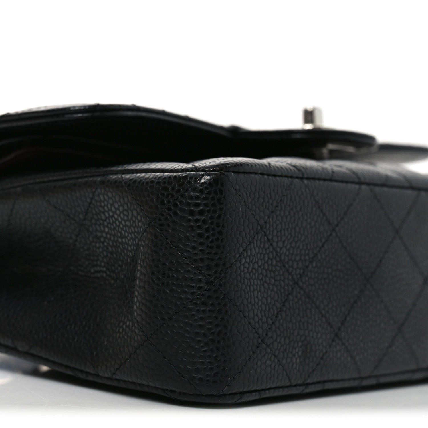 Caviar Quilted Small Double Flap Black