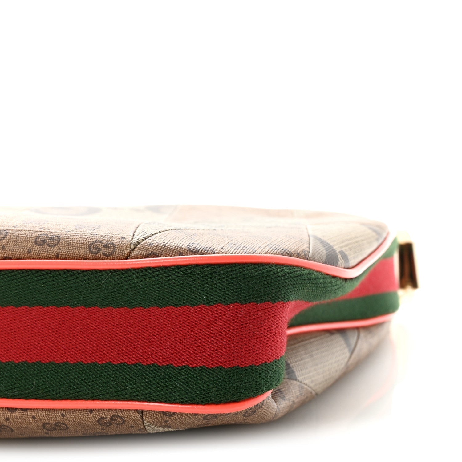 GG Supreme Monogram Mix Monogram Web Patchwork Large Attache Shoulder Bag Beige Multicolor