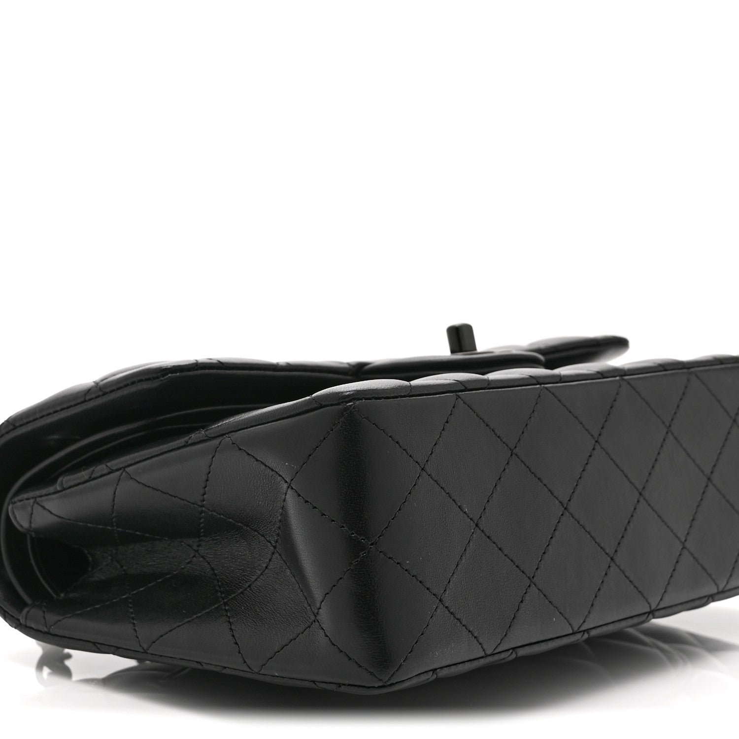 Lambskin Quilted Small Double Flap So Black