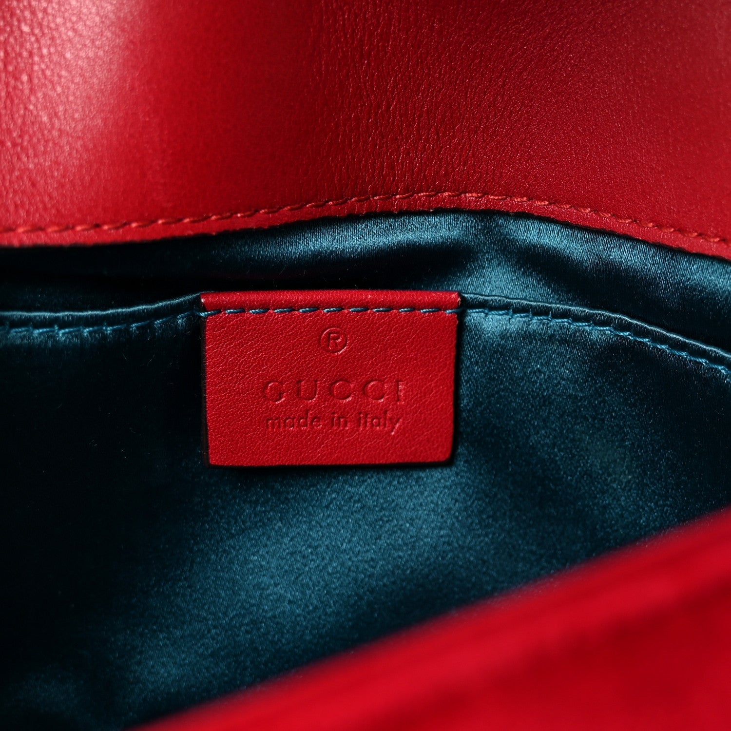 Velvet Matelasse Mini GG Marmont Shoulder Bag Hibiscus Red
