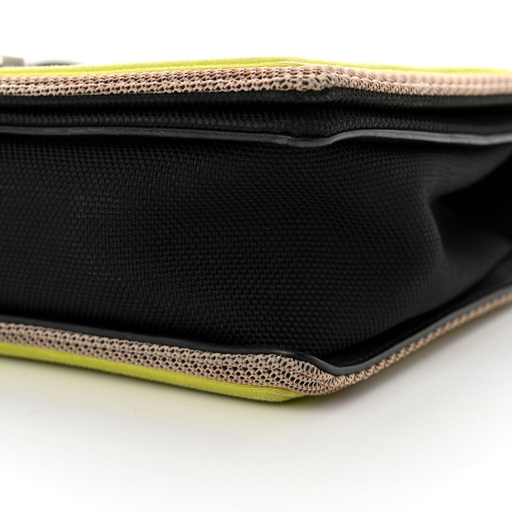 Canvas Quilted New Medium Fluo Boy Flap Black Grey Yellow