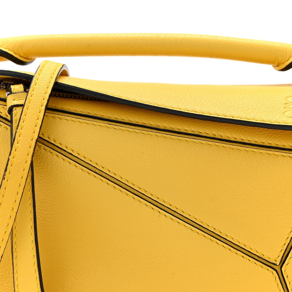Calfskin Mini Puzzle Bag Yellow