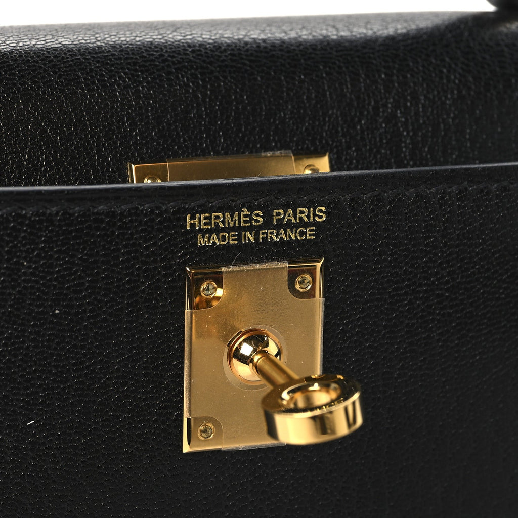 Chevre Chamkila Mini Kelly Sellier 20 Black