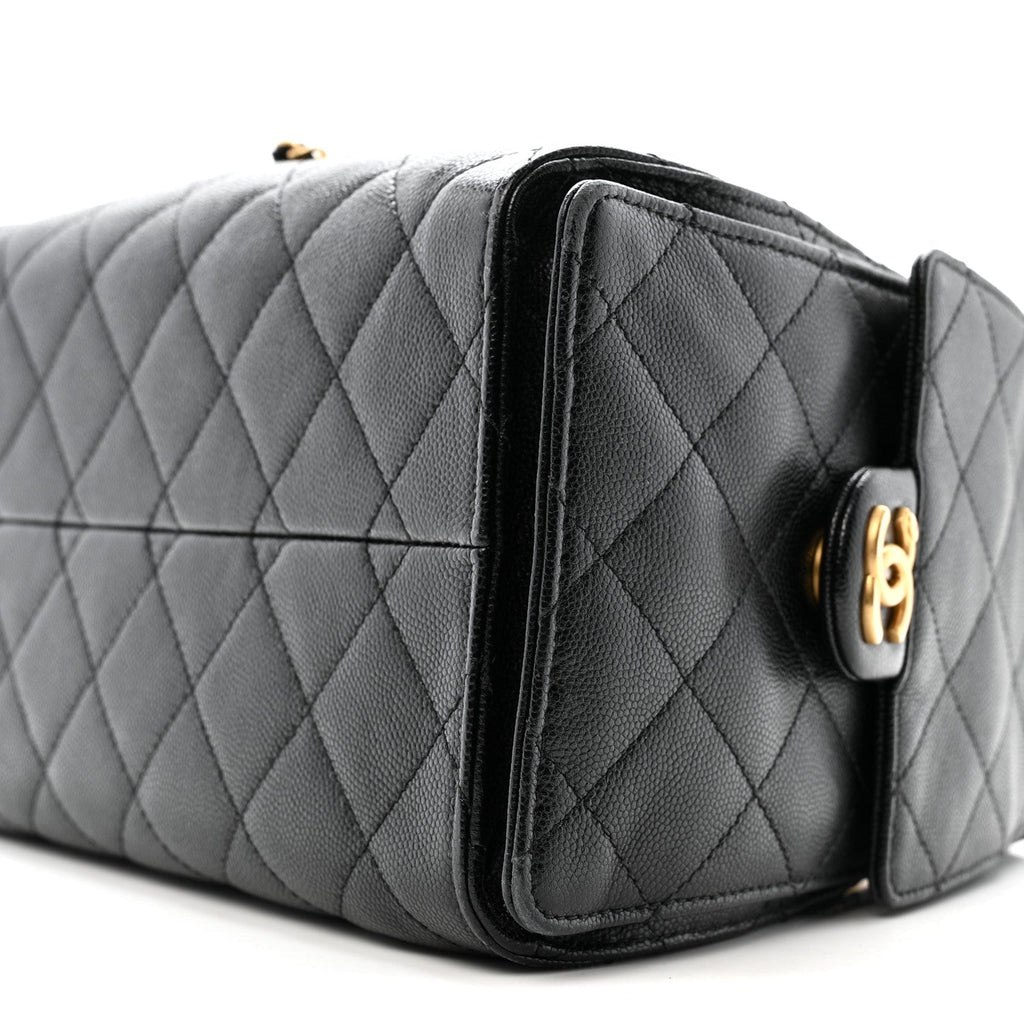 Caviar Quilted Small Chanel 25 Handbag Black