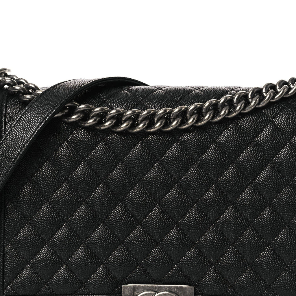 Caviar Quilted New Medium Boy Flap Black