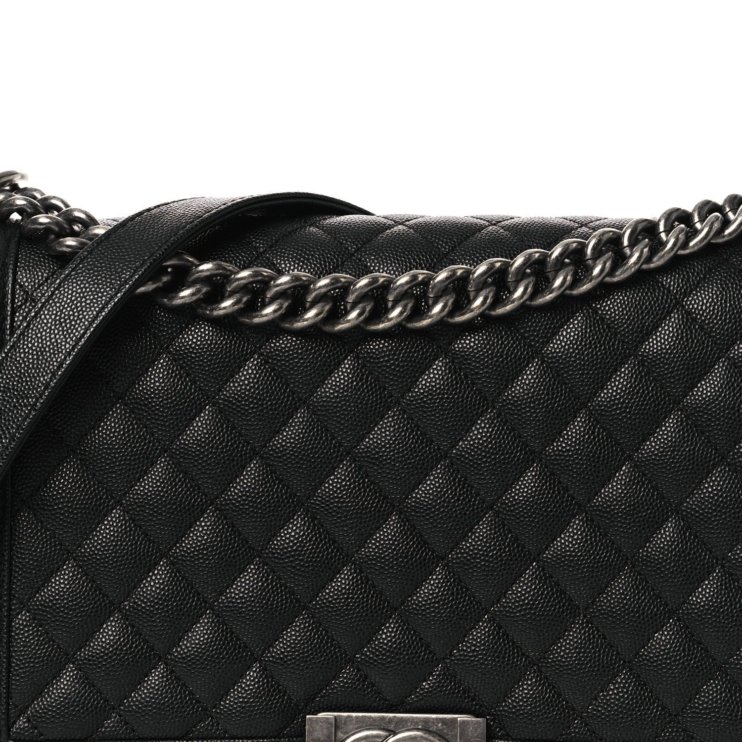 Caviar Quilted New Medium Boy Flap Black