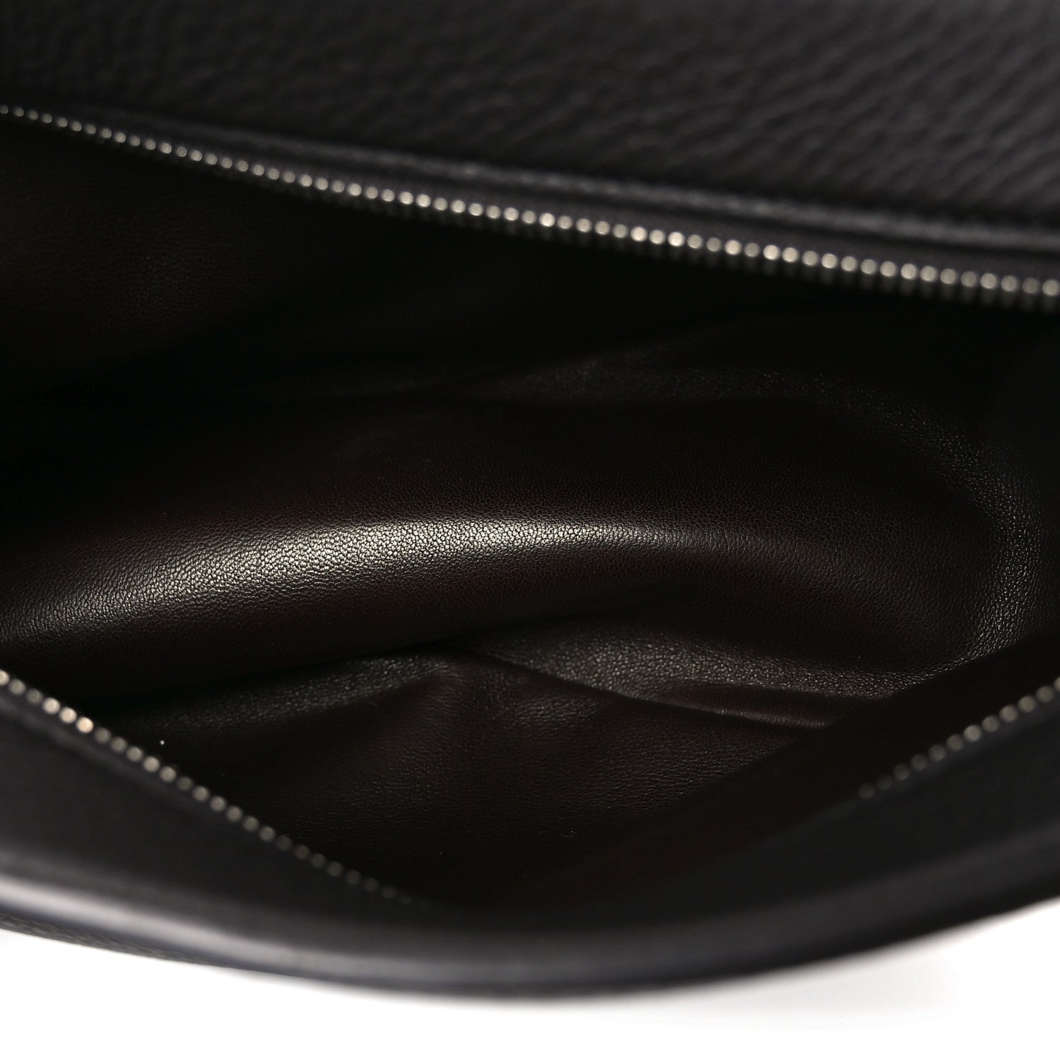 Grained Calfskin Small Slouchy Banana Bag Dark Brown
