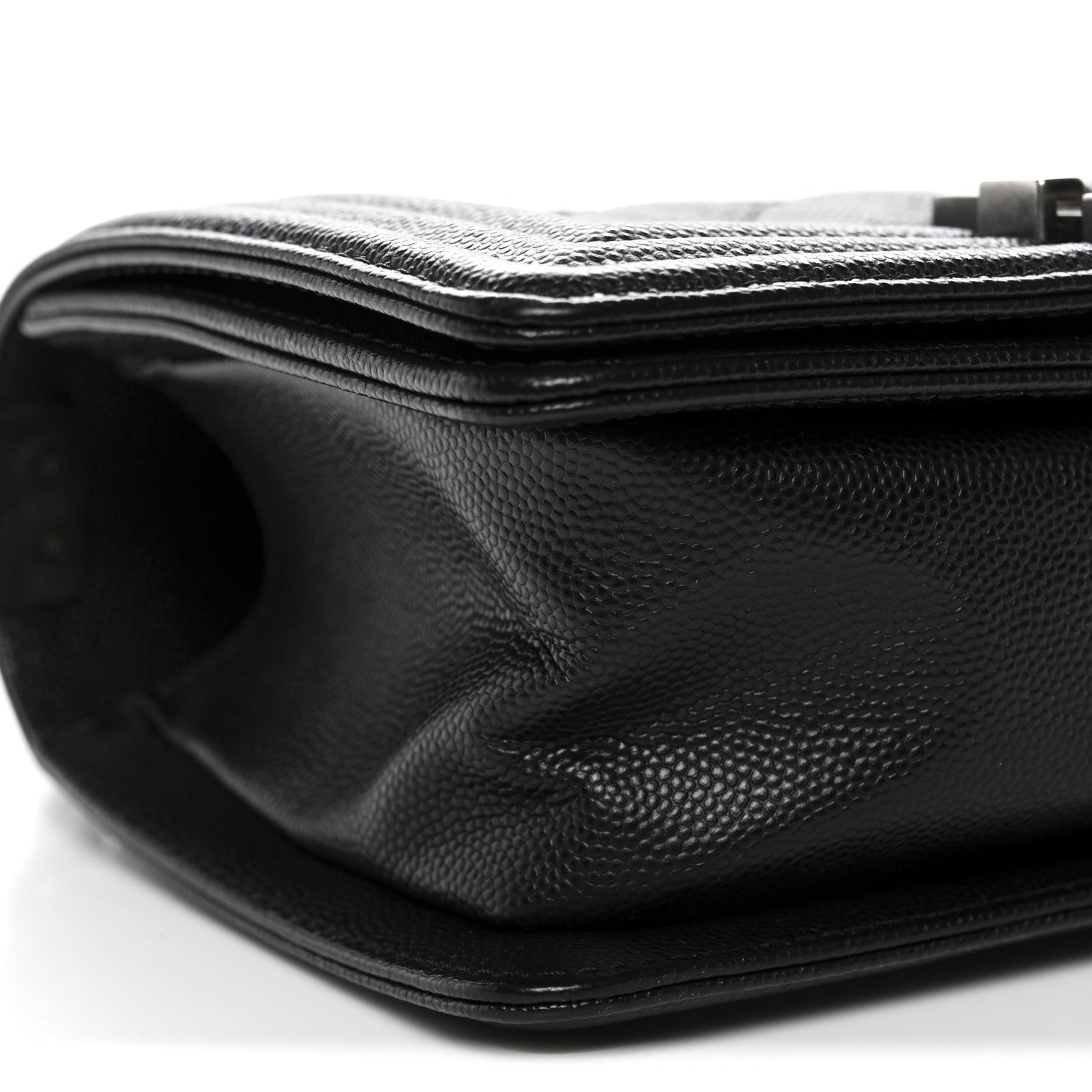 Caviar Quilted Small Boy Flap Black