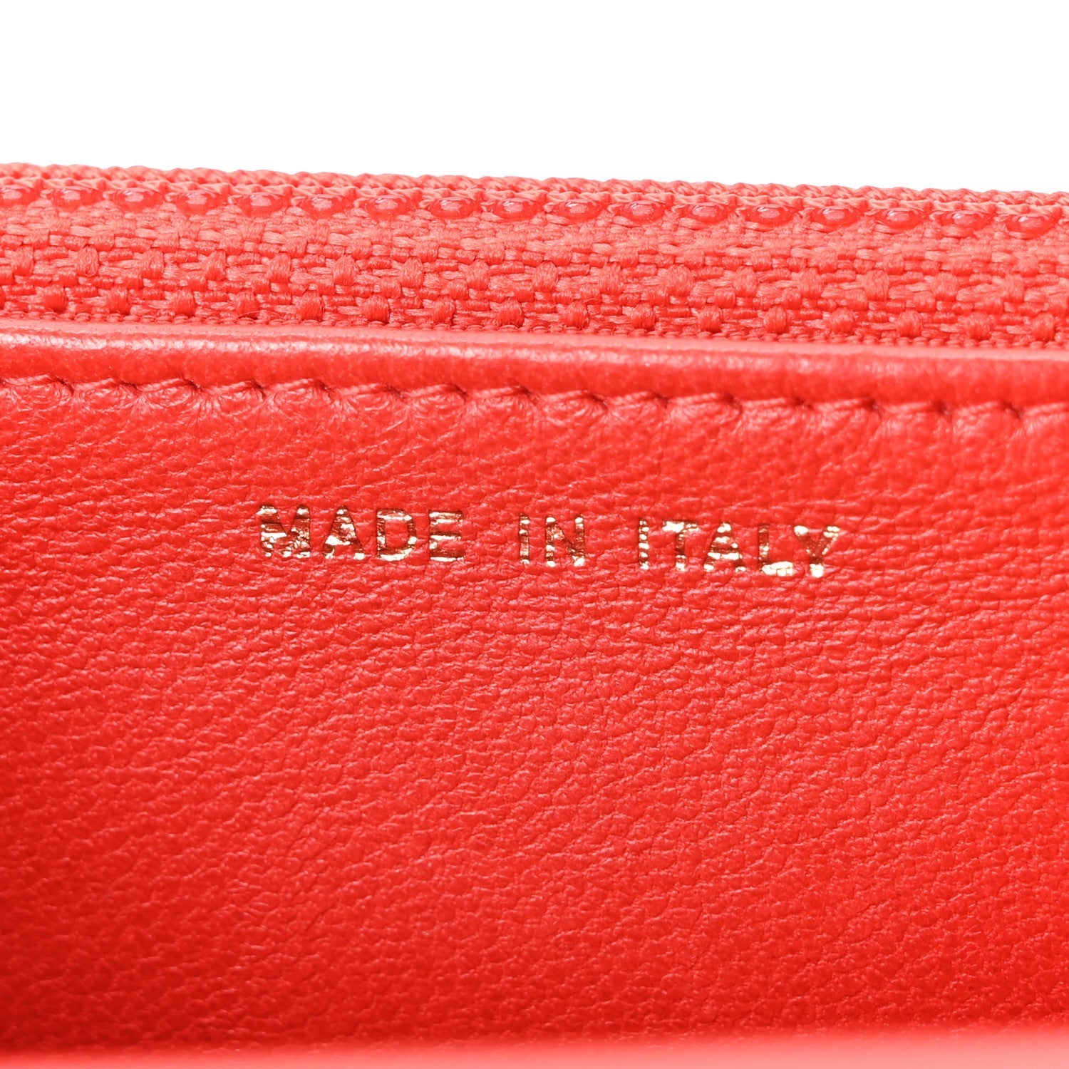 Lambskin Quilted Wallet On Chain WOC Red
