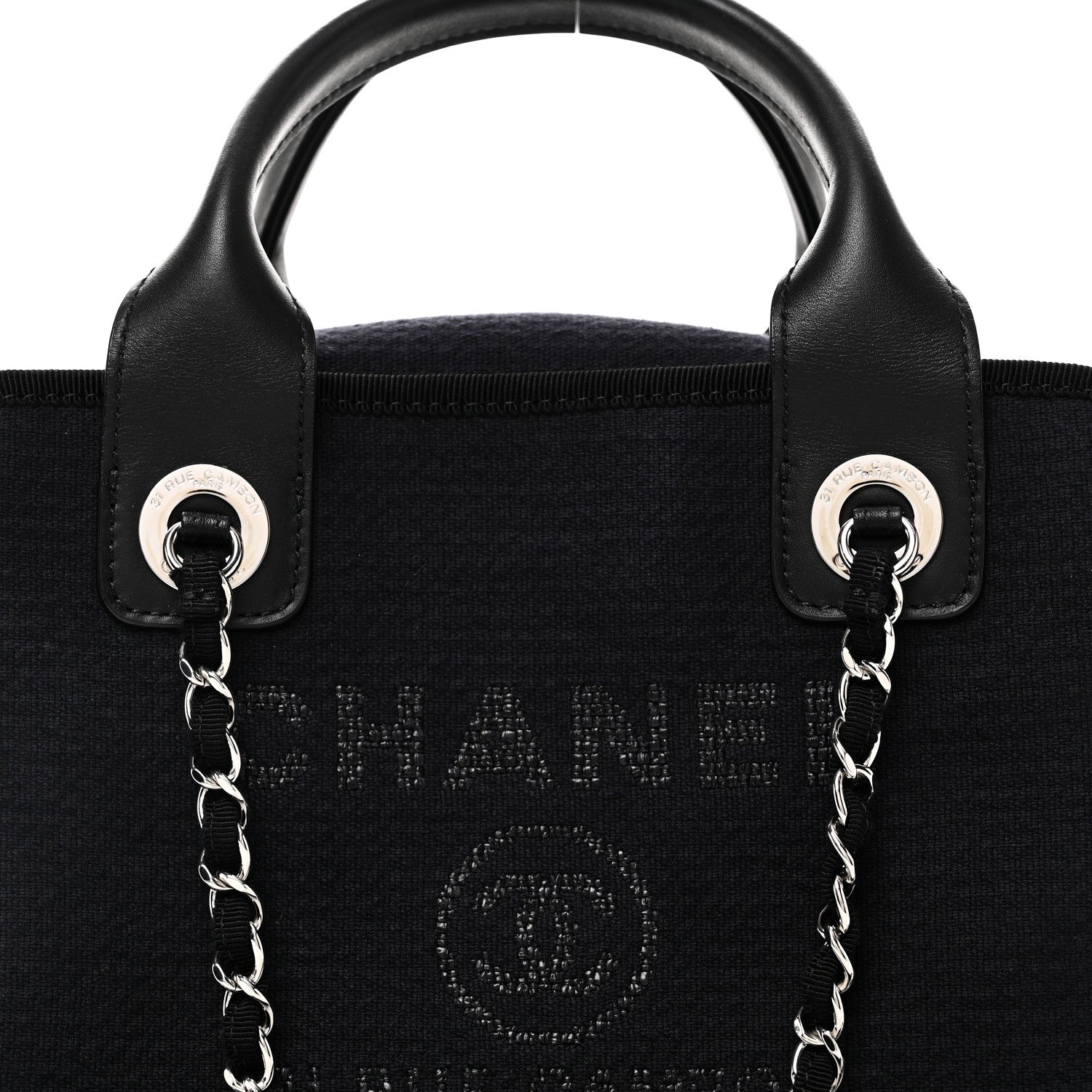 Mixed Fibers Small Deauville Bowling Bag Navy Blue