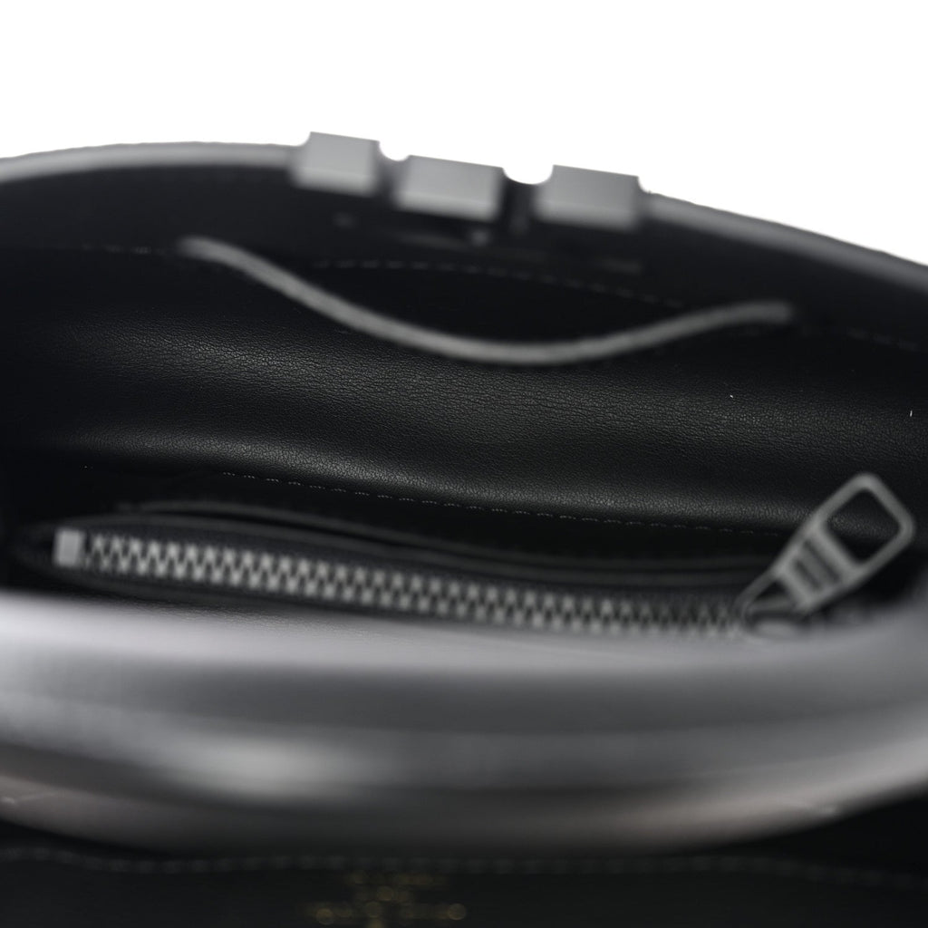 Matte Taurillon Capucines East West Mini All Black