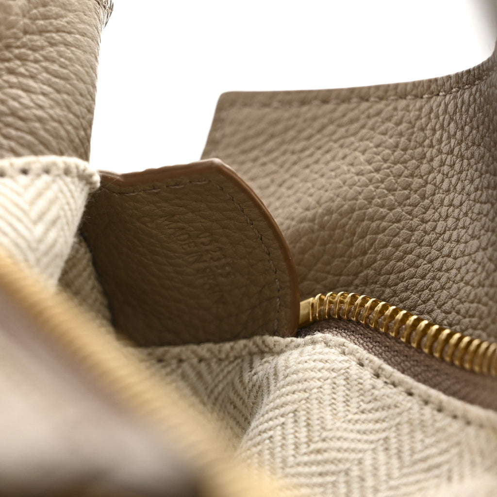 Grained Calfskin Small Puzzle Edge Bag Sand