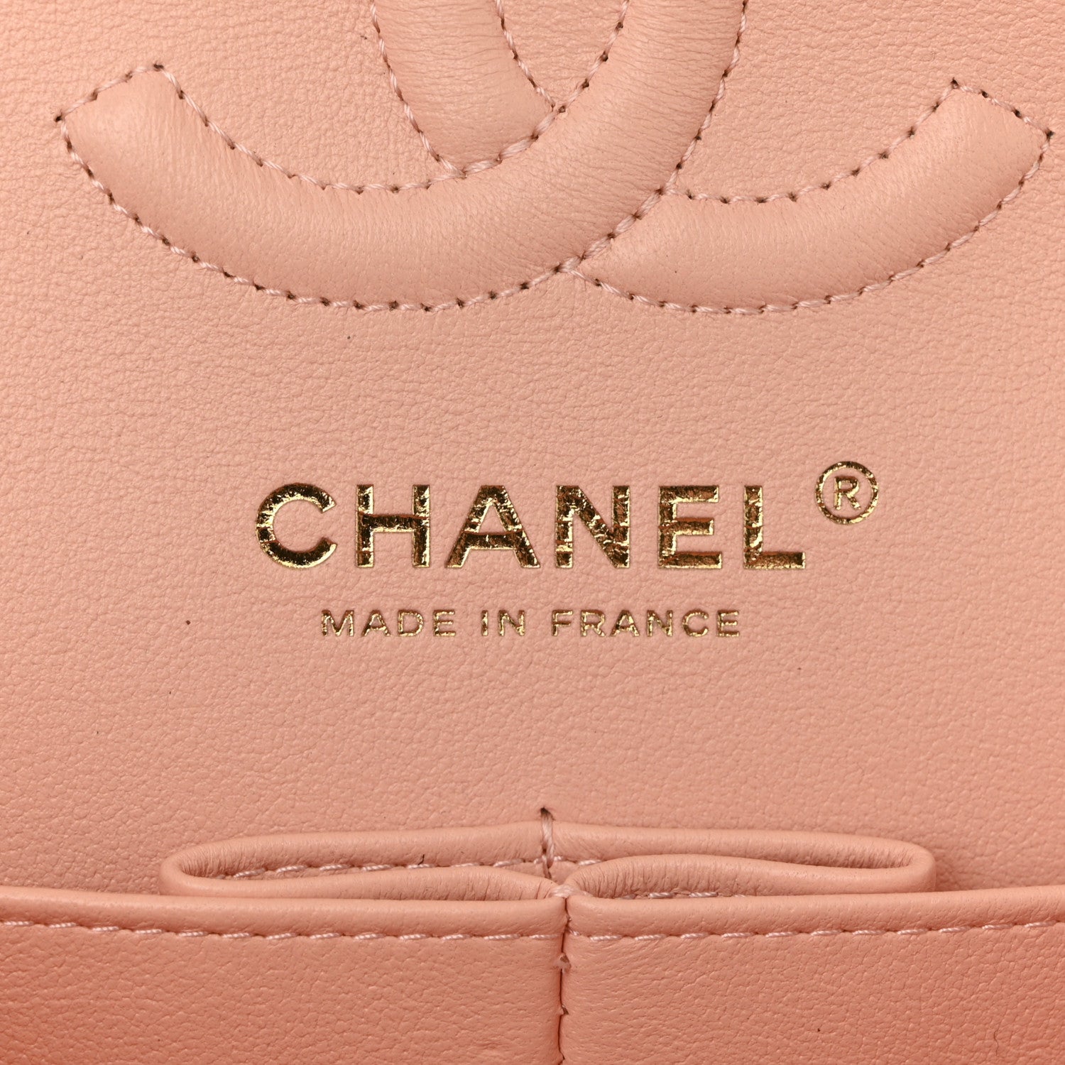 Lambskin Quilted Small Double Flap Light Orange