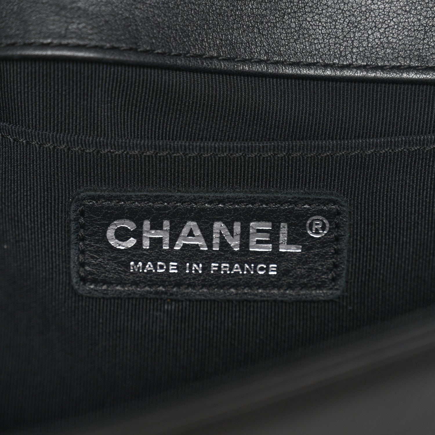 Lambskin Chevron Quilted Medium Boy Flap Black