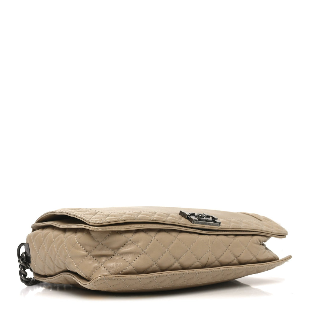 Calfskin Large Boy Reverso Flap  Beige