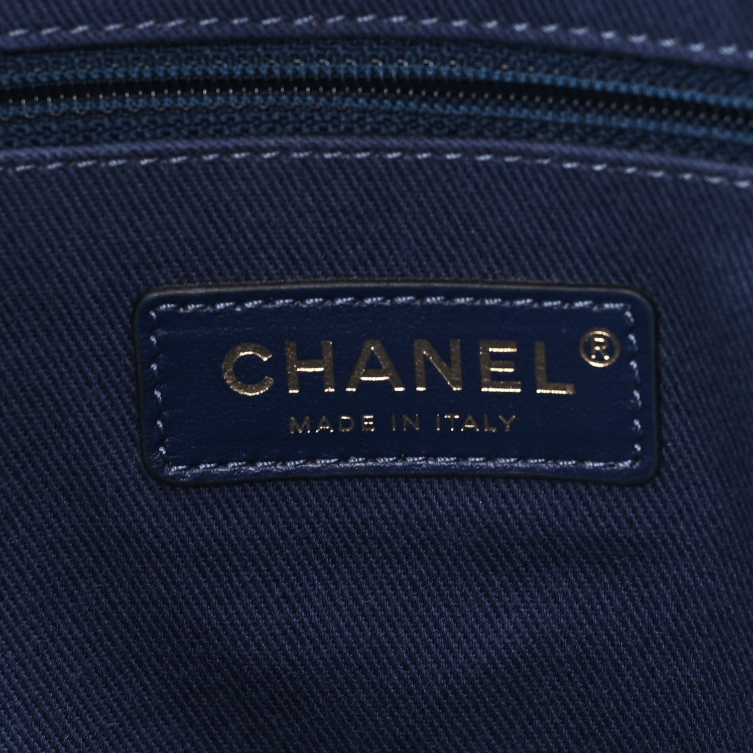 Mixed Fibers Striped Small Deauville Tote Navy Blue